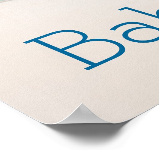 Schöner karibischer Strand Poster (Ecke)