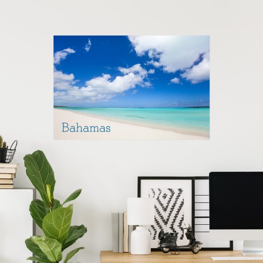 Schöner karibischer Strand Poster (Heimbüro)