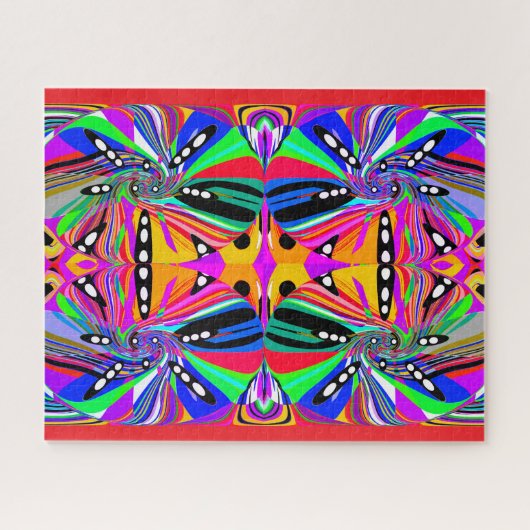 Schöner Karneval der Farben abstrakte Kunst Puzzle (Horizontal)