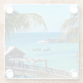 Schöner Key West Glasuntersetzer (Rückseite)