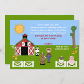 Schöner Kindergeburtstag Einladung (Vorne/Hinten)