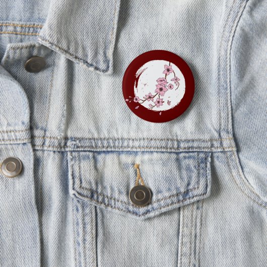 Schöner Kirschblütenmond Button (Beispiel)
