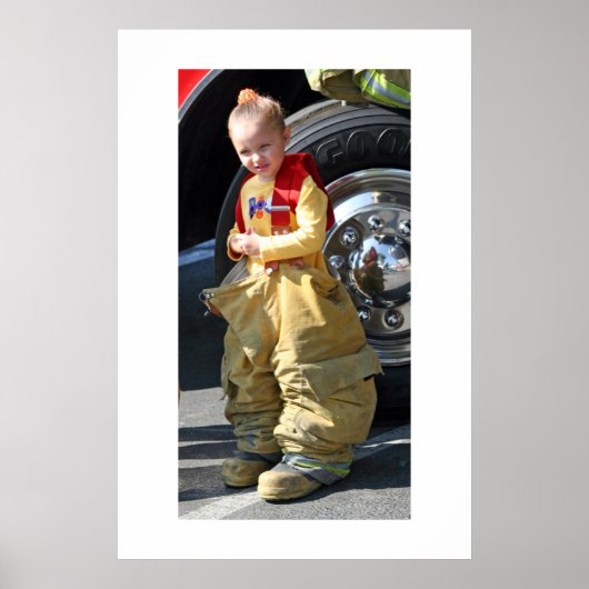 Schöner kleiner Feuerwehrmann Poster (Vorne)