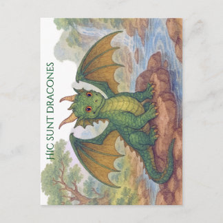 Schöner kleiner grüner Drache Postkarte