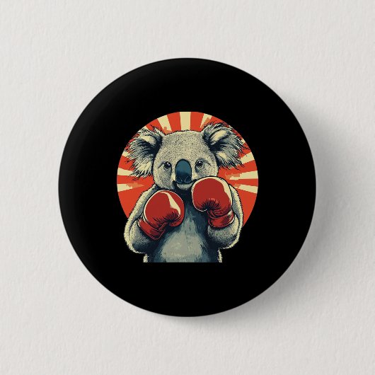 Schöner Koala-Bär mit einem Punch und einem Lächel Button (Vorderseite)