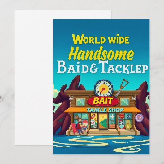 Schöner Köder und Tackle: Ihr Angelplatz Einladung (Vorne/Hinten)