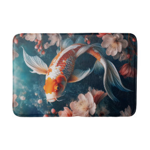 Schöner Koi Fish Pond Badematte