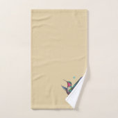 Schöner Kolibri auf Hellbeige Badhandtuch Set (Handtuch)