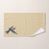 Schöner Kolibri auf Hellbeige Badhandtuch Set (Handtuch)