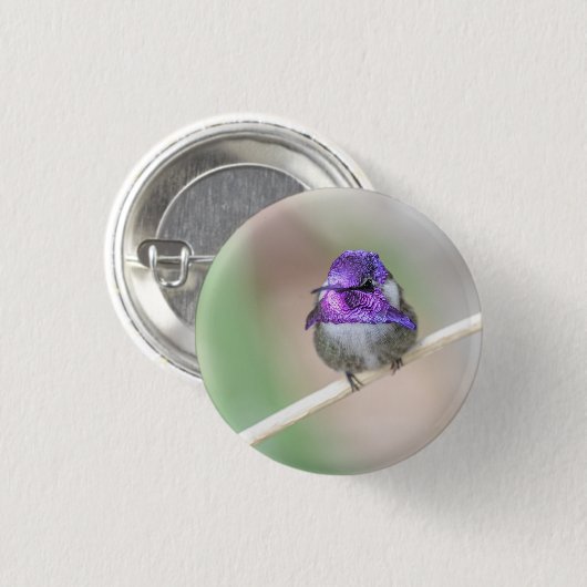 Schöner Kolibri Button (Vorne & Hinten)