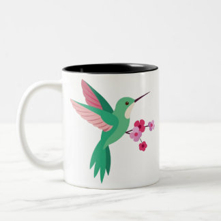 Schöner Kolibri im Mittelflightmug Zweifarbige Tasse