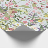 Schöner Kolibri in einer blumengeschmückten Blume Geschenkpapier (Ecke)