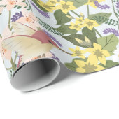 Schöner Kolibri in einer blumengeschmückten Blume Geschenkpapier (Rolleneckpunkt)