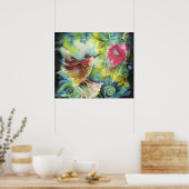 Schöner Kolibri Poster (Küche)
