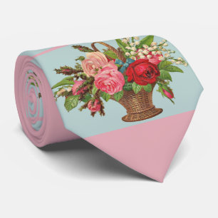 schöner Korbdruck mit Viktorianischer Blume Krawatte