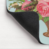 schöner Korbdruck mit Viktorianischer Blume Mousepad (Ecke)