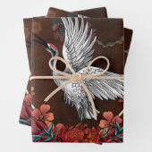 Schöner Kran Geschenkpapier Set (Beispiel)