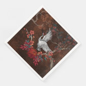 Schöner Kran Serviette (Ecke)