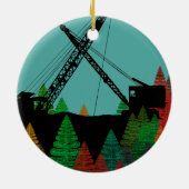 Schöner Kraningenieur im Nordwesten Art Keramikornament (Hinten)