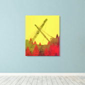 Schöner Kraningenieur im Nordwesten Art Leinwanddruck (Insitu (Holzboden))