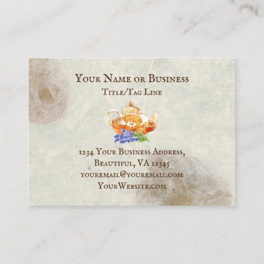 Schöner Kräuterladen im Naturstil Visitenkarte (Rückseite)