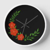 Schöner KronenHalbmond der roten Blume Uhr (Vorderseite)