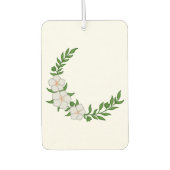 Schöner KronenHalbmond weißer Blume Autolufterfrischer (Vorderseite)