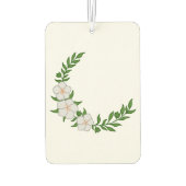 Schöner KronenHalbmond weißer Blume Autolufterfrischer (Rückseite)