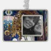 Schöner Kronleuchter im Dom Rahmen-Ornament Silber (Vorderseite)