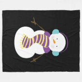 Schöner kundenspezifischer WeihnachtsSchneemann Fleecedecke (Vorderseite (Horizontal))