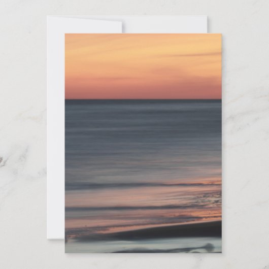 Schöner Küsten-Sonnenuntergang-Feier-freier Raum Einladung (Vorderseite)