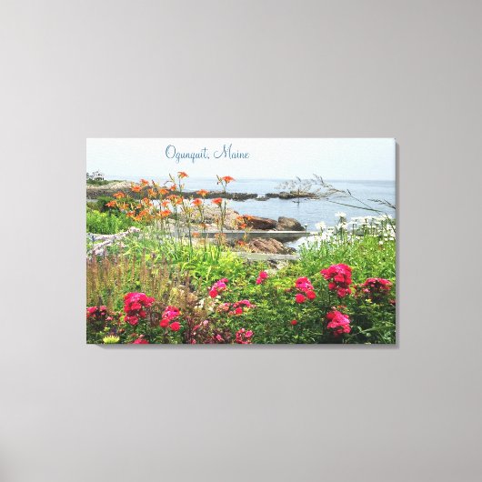 Schöner Küstengarten Ogunquit, ME Leinwanddruck (Vorderseite)