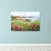 Schöner Küstengarten Ogunquit, ME Leinwanddruck (Insitu (Holzboden))