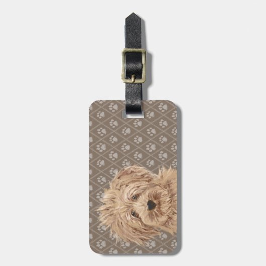 Schöner Labradoodle Gepäckanhänger (Vorderseite vertikal)