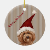 Schöner Labradoodle Liebe-Hundegewohnheits-Text Keramikornament (Hinten)
