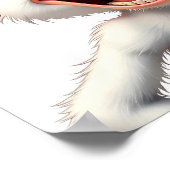 Schöner, lächelnder weißer Affe Poster (Ecke)