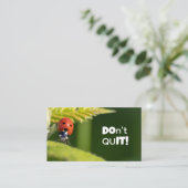 Schöner Ladybug mit motivierend Zitat Visitenkarte (Stehend Vorderseite)