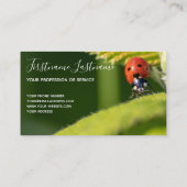 Schöner Ladybug mit motivierend Zitat Visitenkarte (Rückseite)