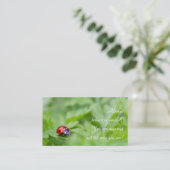Schöner Ladybug mit motivierend Zitat Visitenkarte (Stehend Vorderseite)