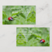 Schöner Ladybug mit motivierend Zitat Visitenkarte (Vorne/Hinten)