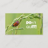 Schöner Ladybug mit motivierend Zitat