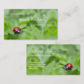 Schöner Ladybug mit motivierend Zitat Visitenkarte (Vorne/Hinten)