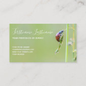Schöner Ladybug mit motivierend Zitat Visitenkarte (Rückseite)