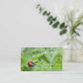 Schöner Ladybug mit motivierend Zitat Visitenkarte (Stehend Vorderseite)