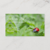 Schöner Ladybug mit motivierend Zitat Visitenkarte (Rückseite)