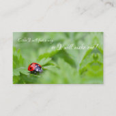 Schöner Ladybug mit motivierend Zitat Visitenkarte (Vorderseite)