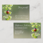 Schöner Ladybug mit motivierend Zitat Visitenkarte (Vorne/Hinten)