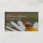 Schöner Ladybug mit motivierend Zitat Visitenkarte (Rückseite)