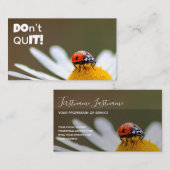 Schöner Ladybug mit motivierend Zitat Visitenkarte (Vorne/Hinten)