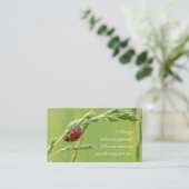 Schöner Ladybug mit motivierend Zitat Visitenkarte